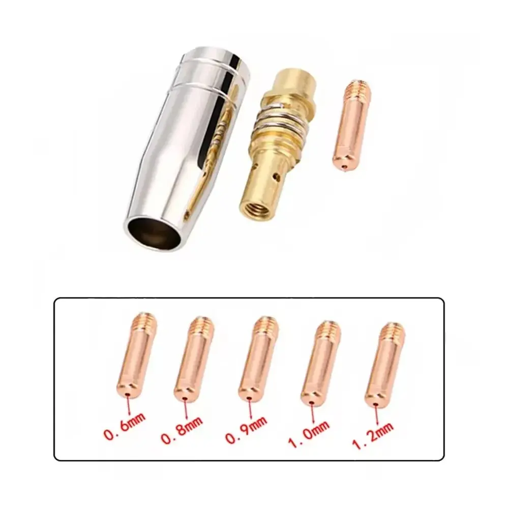 MIG Welding Contact Tip 3Pcs/Set Welder Nozzle Part Kit 15AK Conductive Tip Nozzles For MIG Welding Torch 0.6/0.8/0.9/1.0/1.2mm