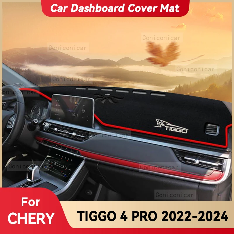 For CHERY TIGGO 4 Pro 2022-2024 Car Dashboard Cover Mat Sun Shade Pad Avoid Light Mat Instrument Carpet Protection Accessories
