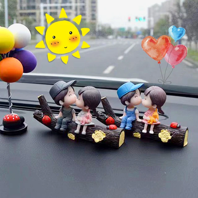 Décoration d'intérieur de voiture de dessin animé pour filles, mariage,  couples, figurine d'action, ballon d'Auckland, ornement, accessoires  automobiles, cadeaux - AliExpress