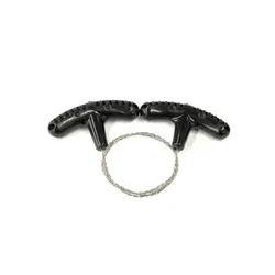 Portable Manual Hand Rope Chain Saw for Outdoor Camping and Emergency Survival (Black)