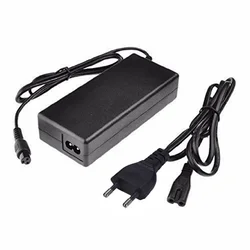 Universal 42V 2A Lithium Battery Charger with 9mm 3-Pin Connector and Dual Voltage Plug - US