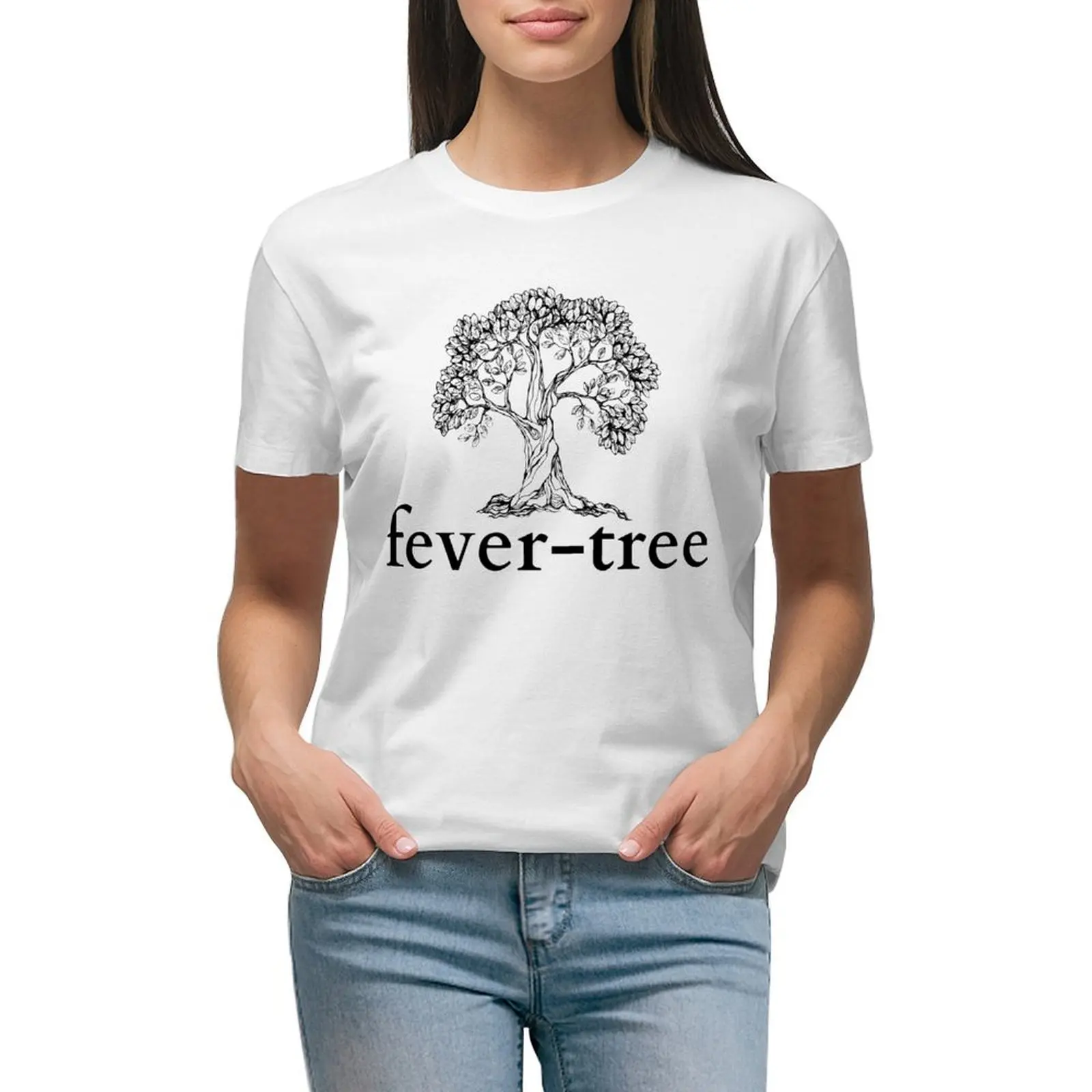 

Fever Tree T-shirt oversized funny Summer Women's clothing