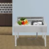 Freestanding Rectangular Silver Stainless Steel Sink Commercial Outdoor Sink for Homes/Restaurants 3