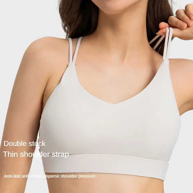 Sexy Women's Yoga Sets with High Waist Side Pocket Yoga Leggings and Cross Hollow back Bare Skin Sensation V-neck Sports Bra