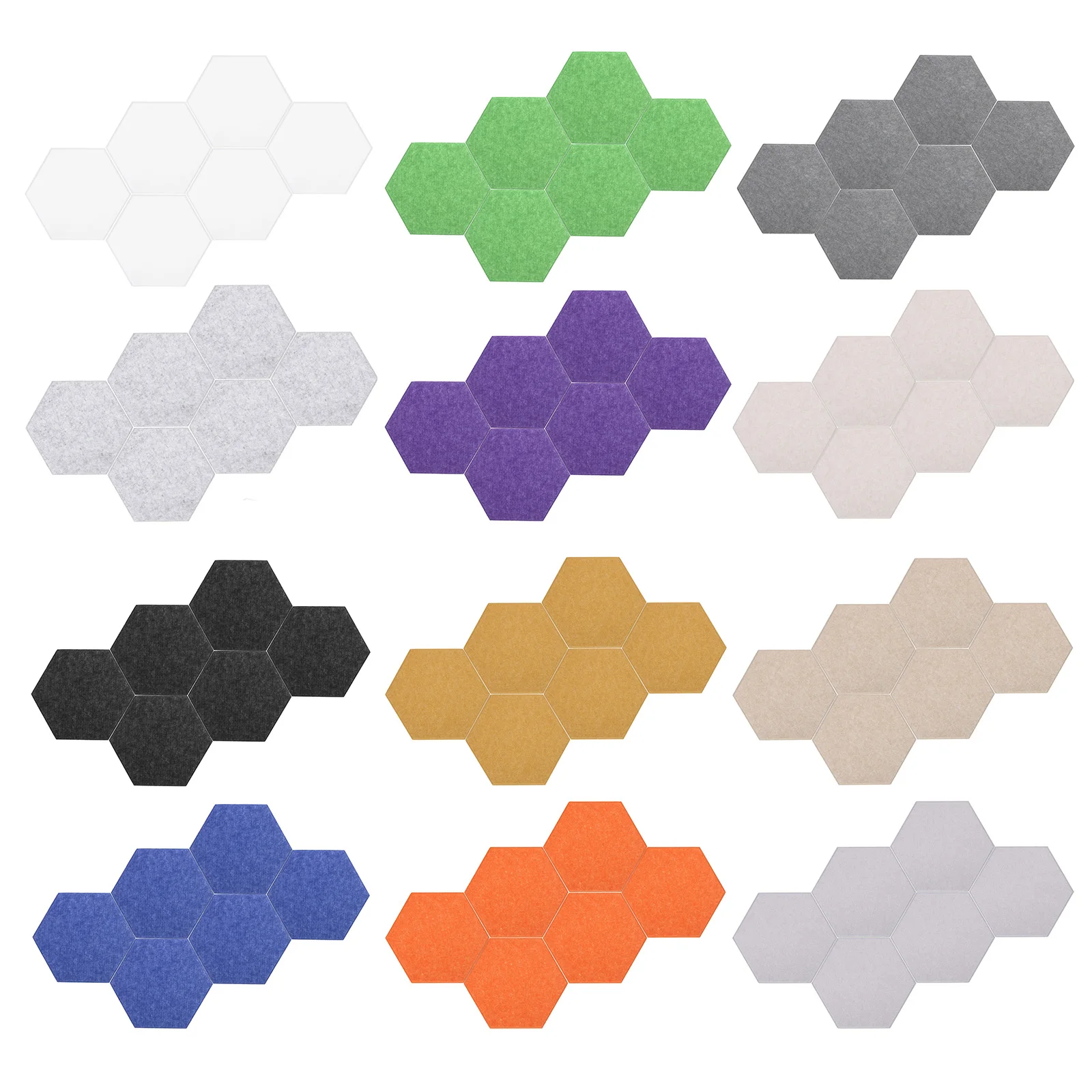 6Pc 30x26cm Felt Bulletin Board Self Adhesive Hexagon Felt Tiles for Sound Proofing Wall Panels for Home Office Recording Studio magnetic bulletin board,cork bulletin board