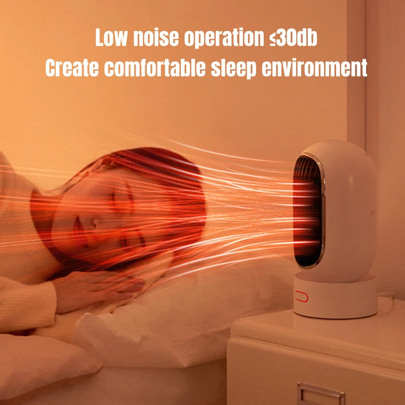 Winter Warmer Electric Heater Fan PTC Ceramic Heating 90 Auto Rotary Air  Warming Machine Timed-off 2 Gear for Home Room Office