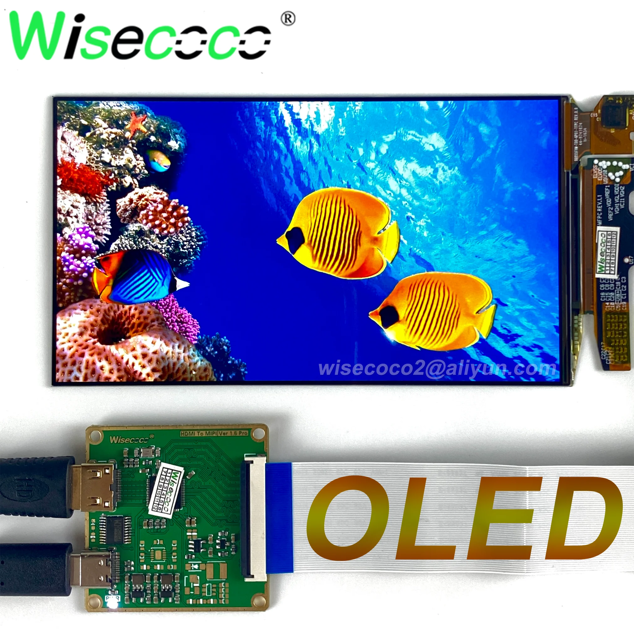 Raspberry pi Oled Display Touchscreen Ultrafinos na Célula Painel Wisecoco 5.5 Display 1920×1080