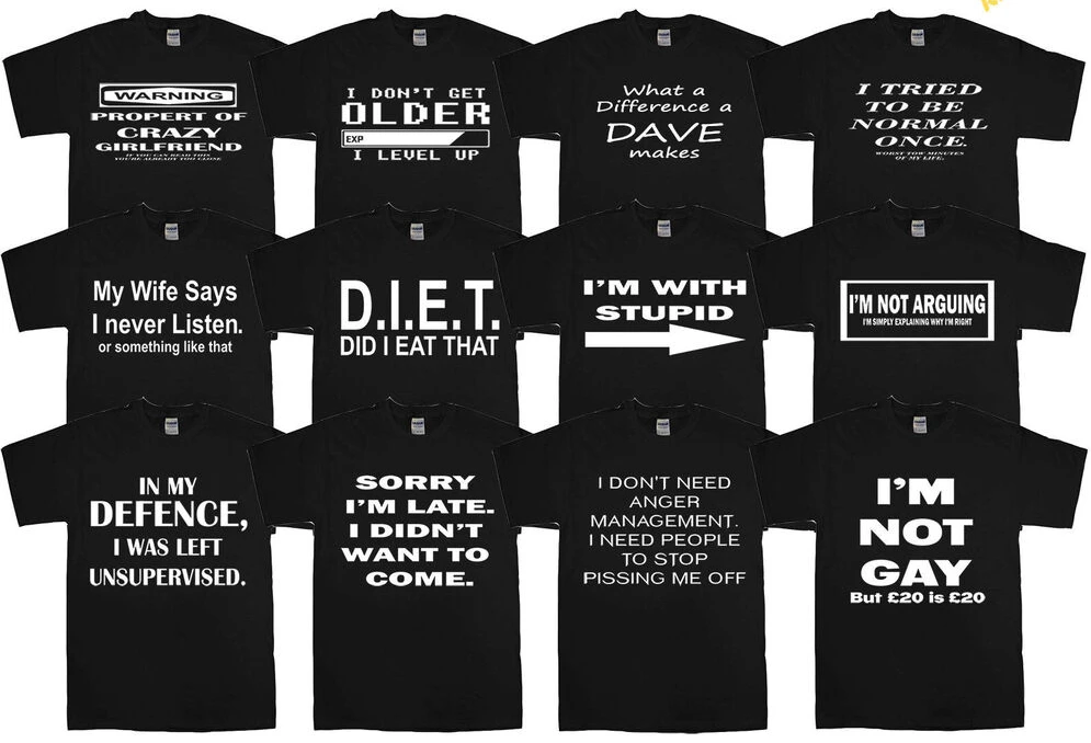 

Funny Mens T-Shirts Novelty T Shirts Joke T-shirt Birthday Gift Tee Shirt Party T Shirt Collection Streetwear Anime Clothes Tee