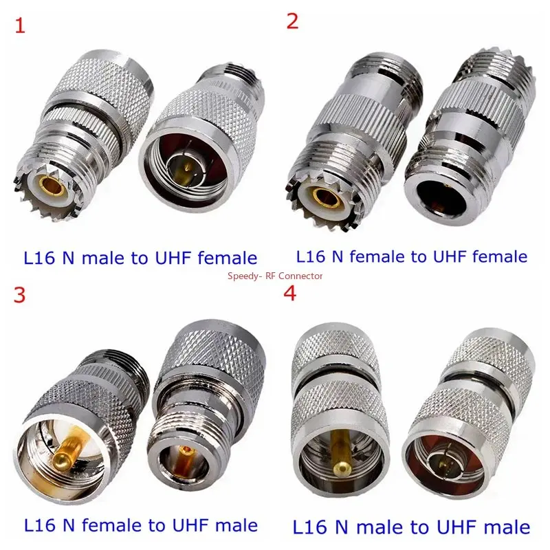 Type F-Male To SO-239 / UHF-Female Coaxial Adapter Connector ARS-G248