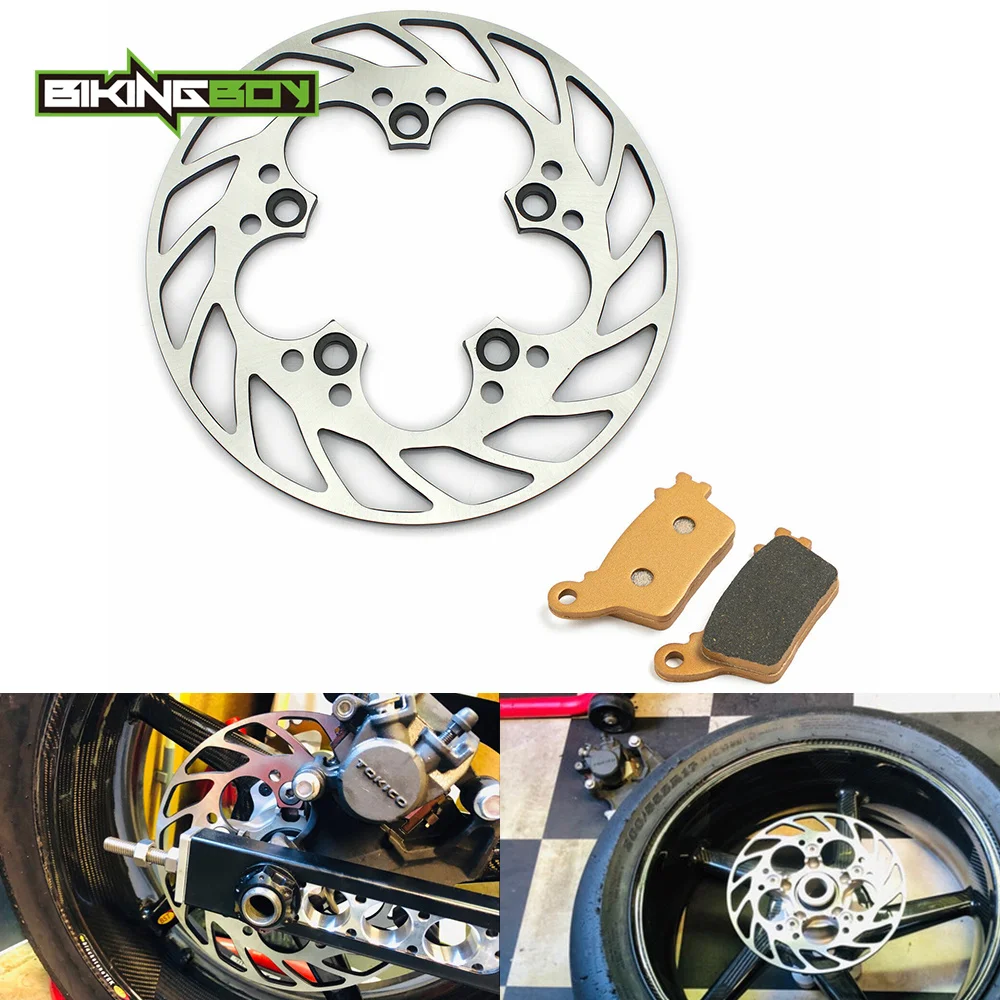 Bikingboy Per Suzuki Gsxr 600 750 11 12 13 14 15 16 17 18 19 20 21 Gsx-R 1000 2012-2016 Disco Freno Posteriore Disco Rotore + Pastiglie 220Mm