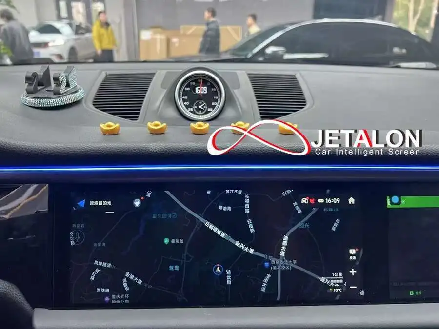 12.3+12.3inch Dual Android Screen For Porsche Macan 2011-2017 2din Car GPS Multi