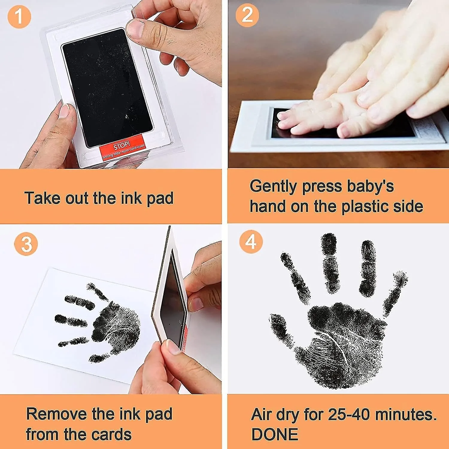 Pet Print Kit Handprint and Footprint Pad with Impression Cards For Babies and Pets