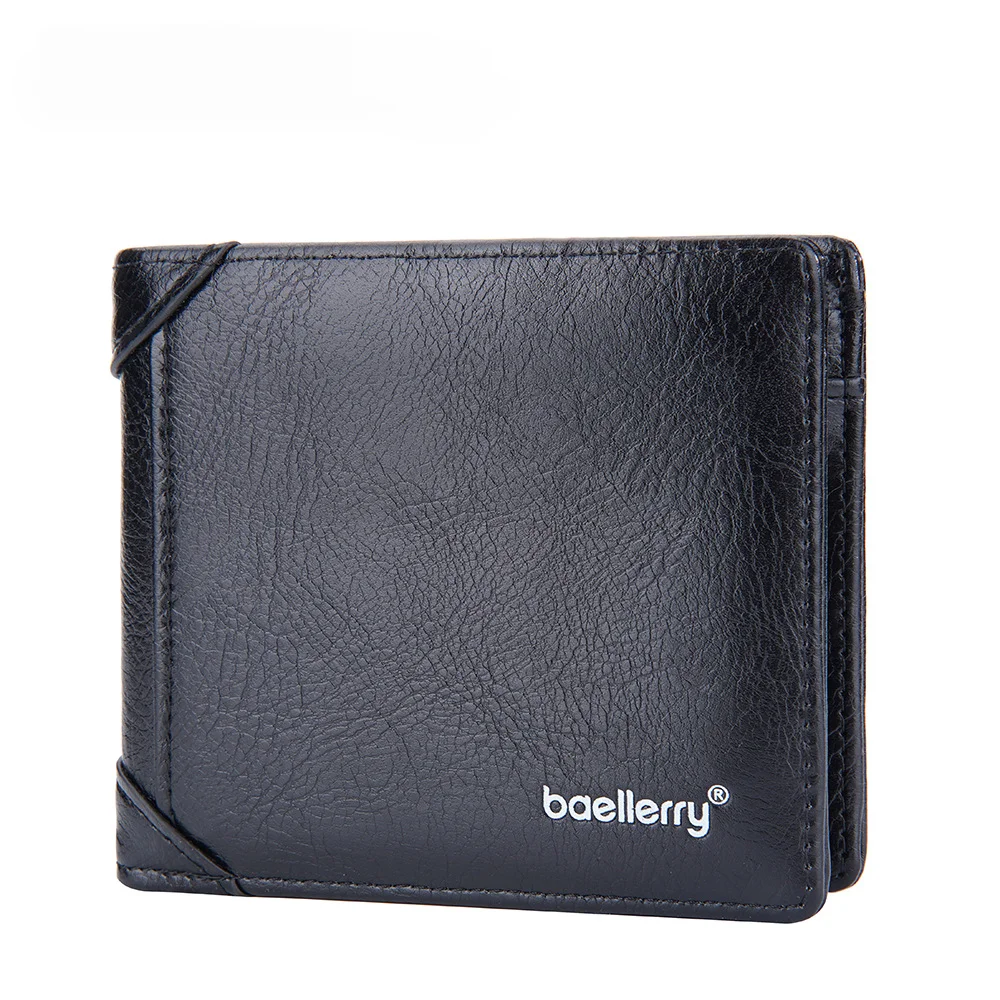 

New Vintage Men's Short Wallet Multi Clip Coin Bag Driver's License Wallet Multi Function Open Wallets for Men 2023