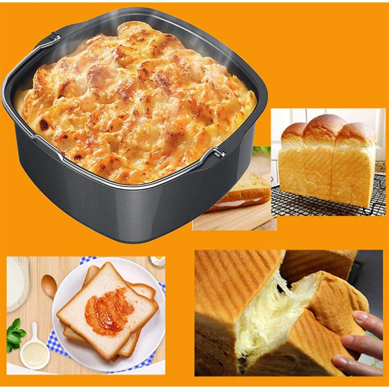 Bread and Toast Box Moulds Non-Stick Cake Baking Pan Air Fryer Accessories Essential Kitchen Tools Baking Trays air fryer accessories air fryer baking tray air fryer mold cake mold bread mold baking pan tray bread baking pan baking pan