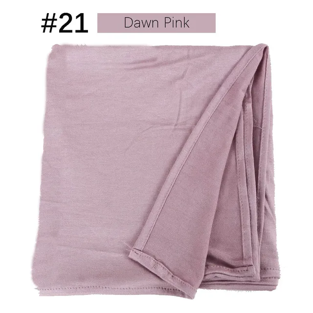 Muslim Women Premium Instant Cotton Jersey Hijab Scarf Jersey Hijabs Scarves With Hoop Pinless HeadScarves 53 colors 21