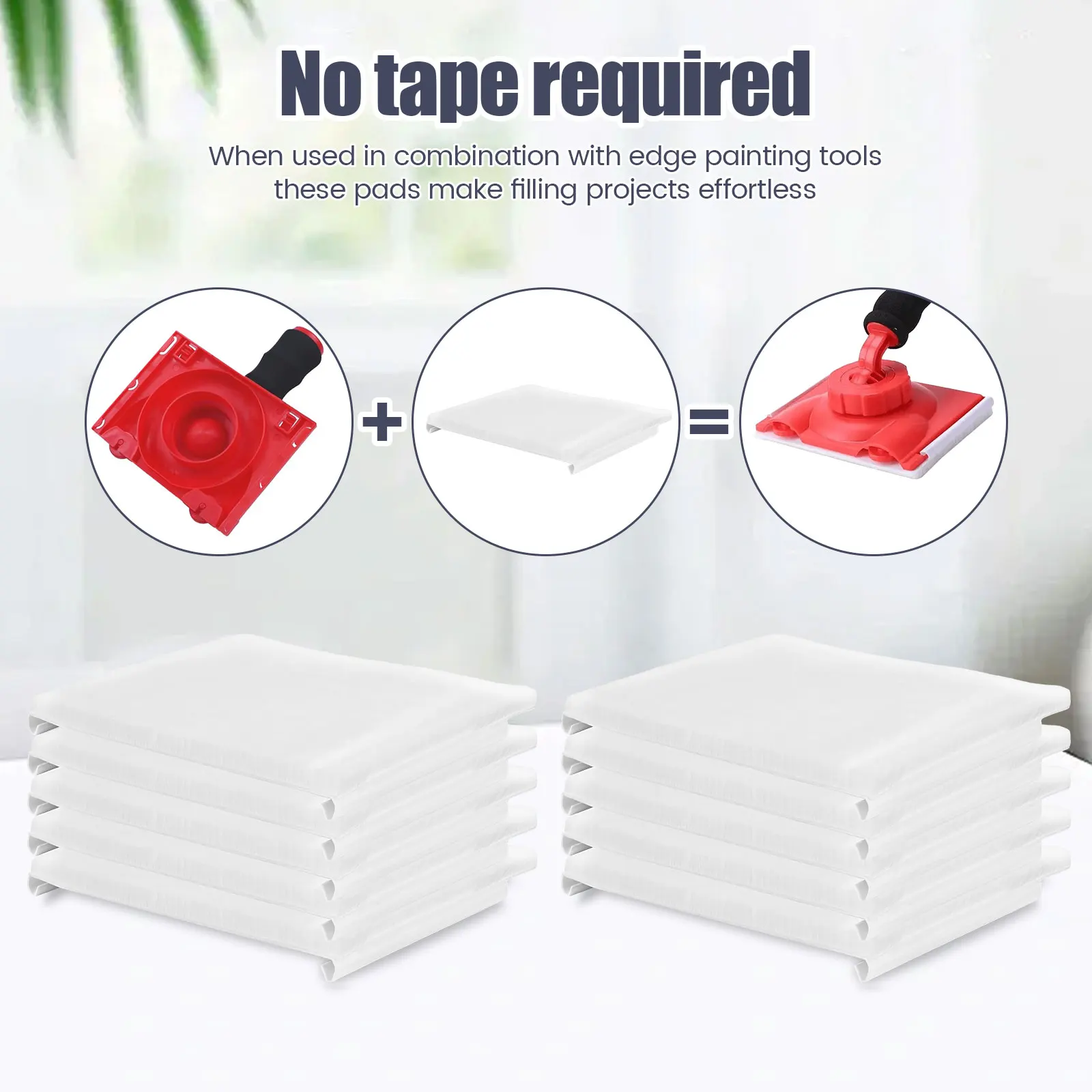 10/20pcs Paint Edge Trimmer Pad Wall Corner Pad Painter Replacement Pad Refills for Paint Edger Tool Wall Painting