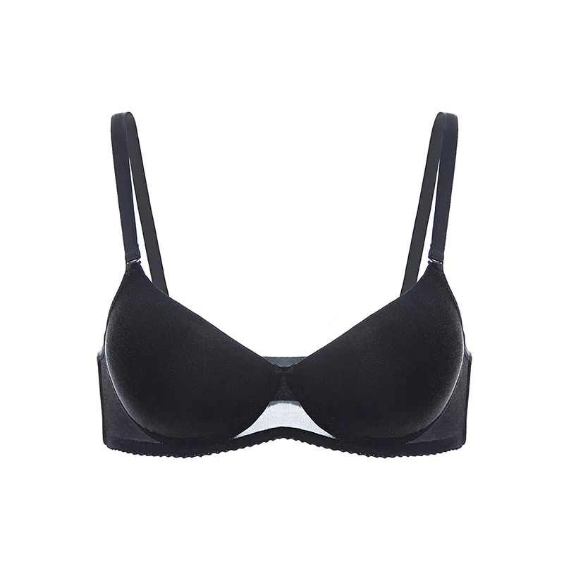 BirdTree 100%Real Silk Wire Free Bra, Women Silky Solid Color Thin, Skin Friendly Sexy Underwear, 2026 Spring Summer P41955QM 4