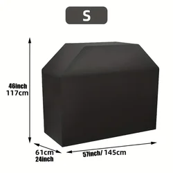 Premium Heavy-Duty Waterproof BBQ Grill Cover - Outdoor Protective Barbecue Shield (145X61X117cm)