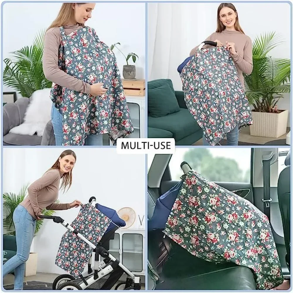 Mother Outing Breastfeeding Cover Breathable Cotton Towel Baby Feeding Nursing Covers Anti-glare Nursing Apron for Breastfeeding