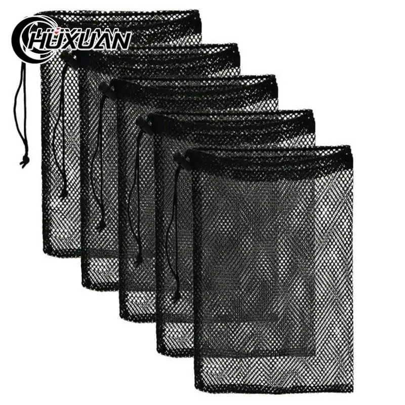 

Mesh Stuff Sack Durable Nylon Drawstring Laundry Bag for Rinsing Beach Toys Swimming Camping Travel Outdoor Tool Bag