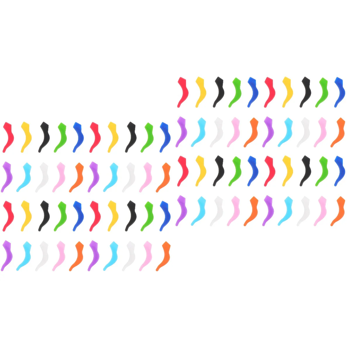 

80 pcs Non-slip Comfortable Glasses Retainers Glasses Ear Hooks (Assorted Color)