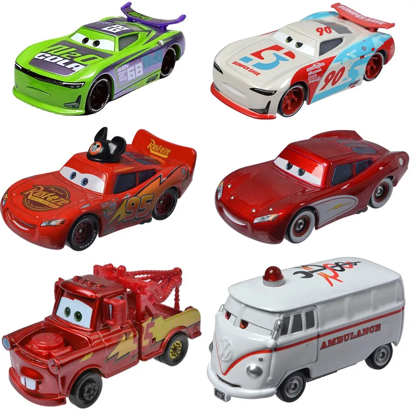 

The New Disney Pixar Cars 3 Lightning McQueen Mater Fabulous Hudson 1:55 Diecast Metal Alloy Model Car Toys For Boy Gift