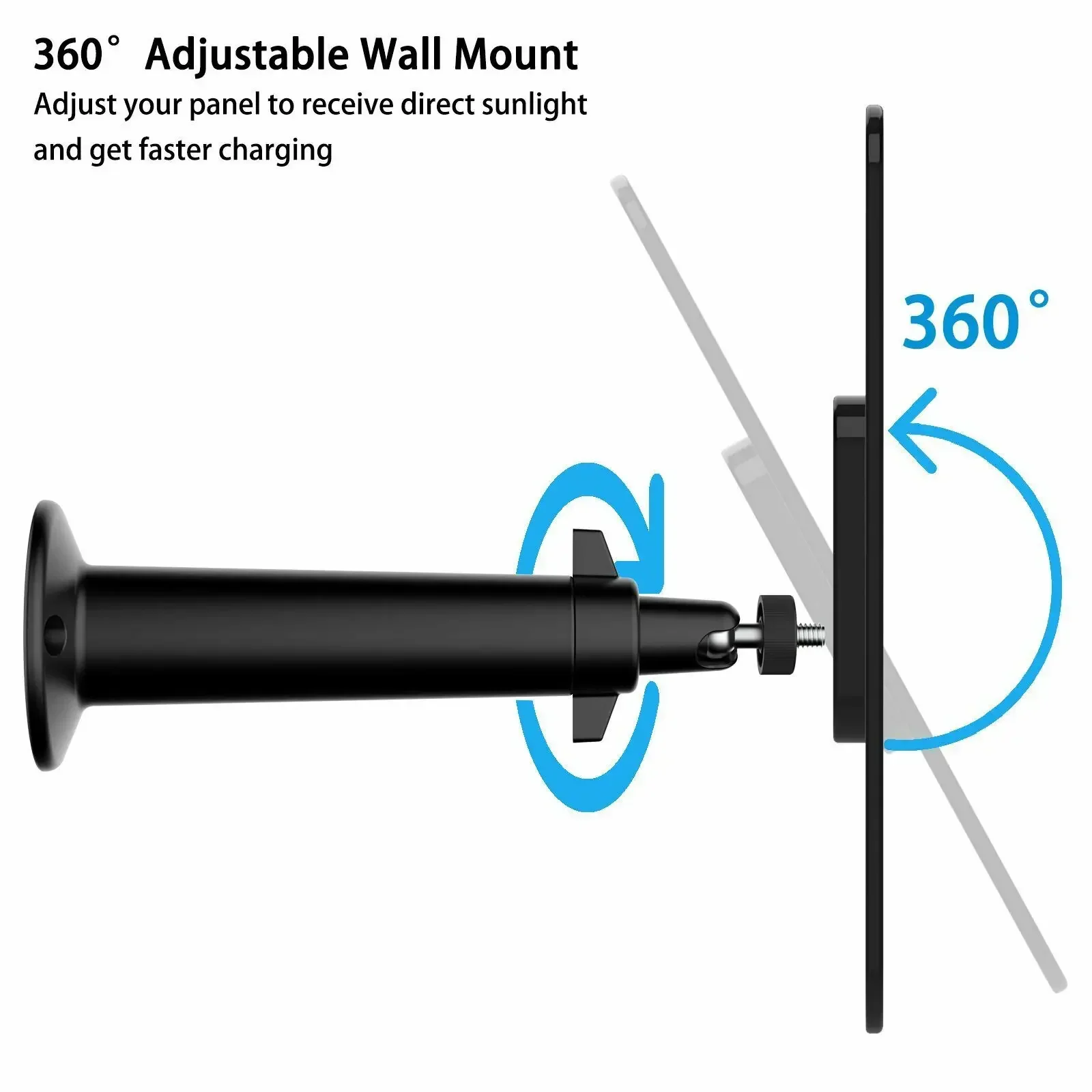 4W napelemes Ablaktábla számára arlo -ért 3/pro 4/arlo ultra/ultra 2/GO 2/PRO 5S , Alumínium Keverés Karéj, 13.1ft áram cable(black