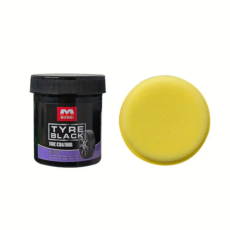 Universal tire blackening and brightening wax for car, bicycle and motorcycle tire scratch repair protection