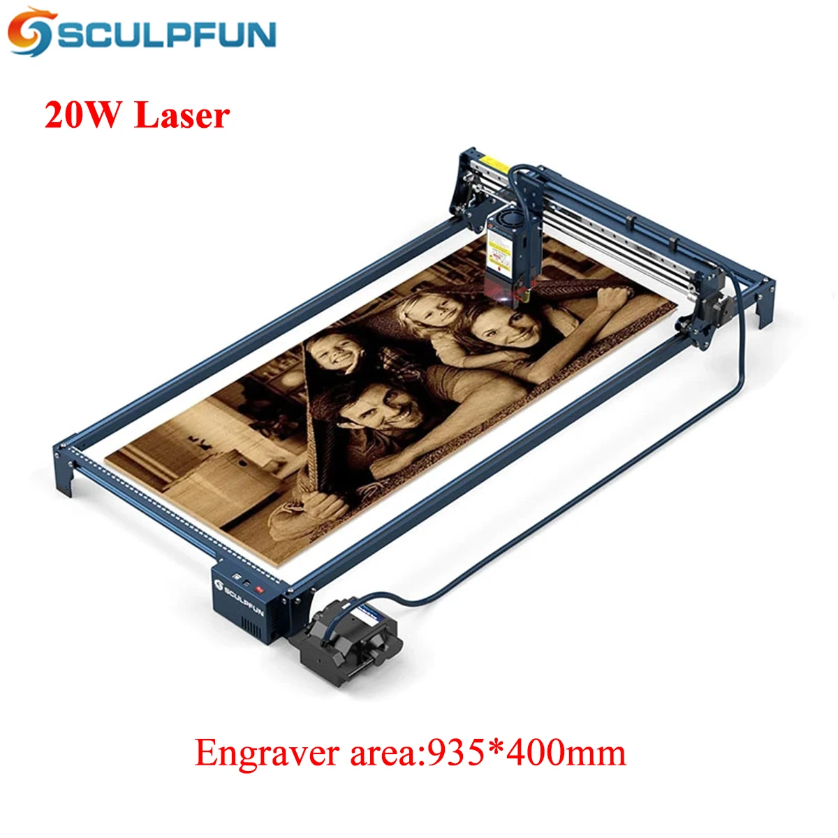 SCULPFUN S30 Pro Max Set Laser Engraver 935*410mm Exprand Kit Area with Automatic Air-assist System 130W Power Engraving Machine