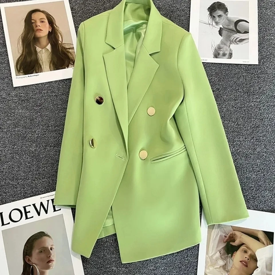 2022 Spring Autumn Blazer Office Lady Casual Loose Suit Coat Women's