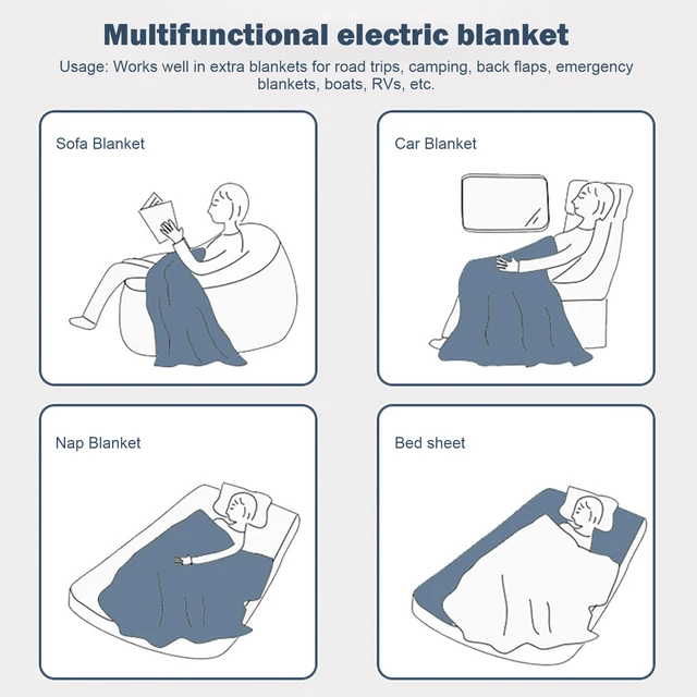 12V Electric Car Blanket Heated Travel Blanket Portable Outdoor Camping  Picnic Travel Warm Mat Auto Accessories - AliExpress