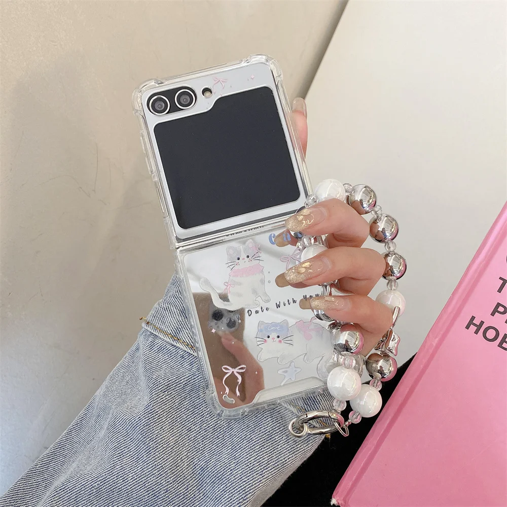 Charming Cartoon Butterfly Bracelet Mirror Wrist Chain Cover