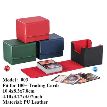 Boîte de rangement pour 1800/600/100 + cartes à collectionner, étui en cuir PU pour cartes de commandant, porte-cartes à fermeture magnétique pour cartes de jeu magiques 1