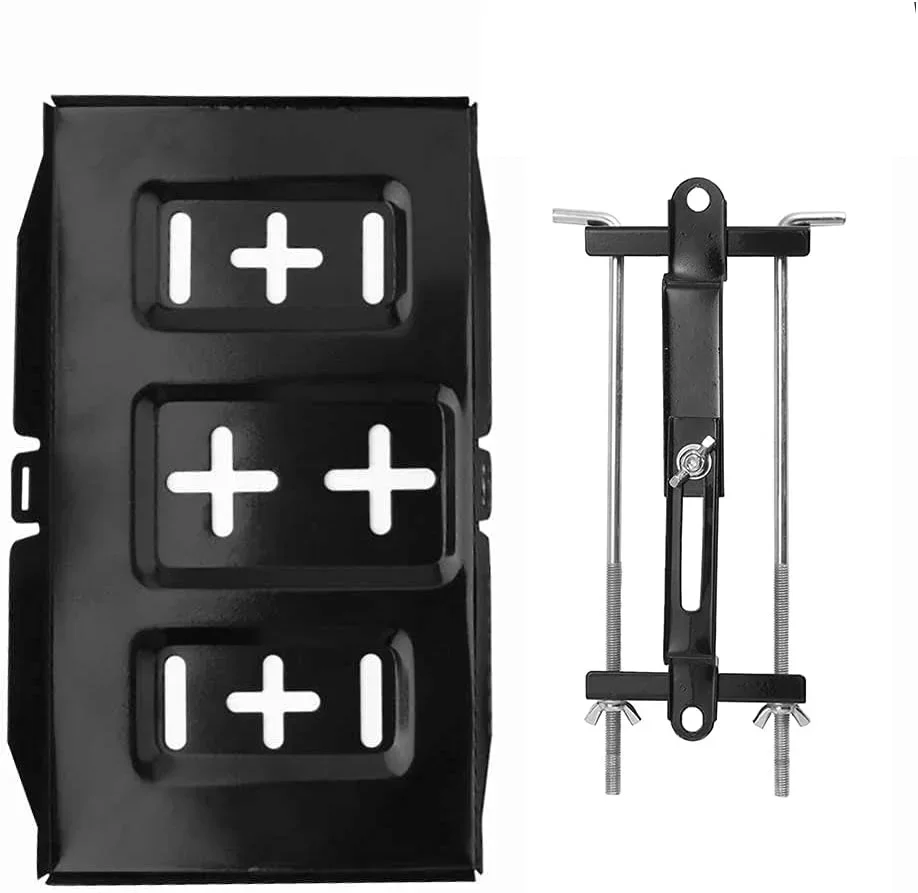 Battery holder battery hold down clamp bracket battery clamp universal battery hold down tray corrosion-resistant steel storage adjustable 27/34cm tray