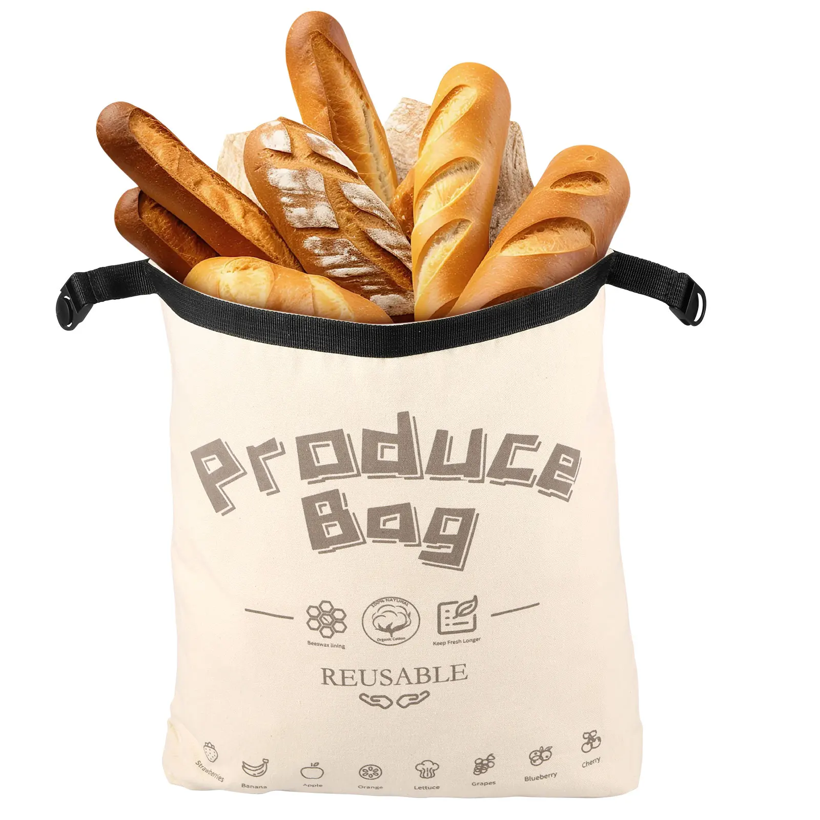 4 Sacchetti Per Pane In Cotone E Lino – Riutilizzabili, Con Coulisse, 31x38 Cm E 40x30 Cm, Per Conservare Pane, Frutta E Verdura