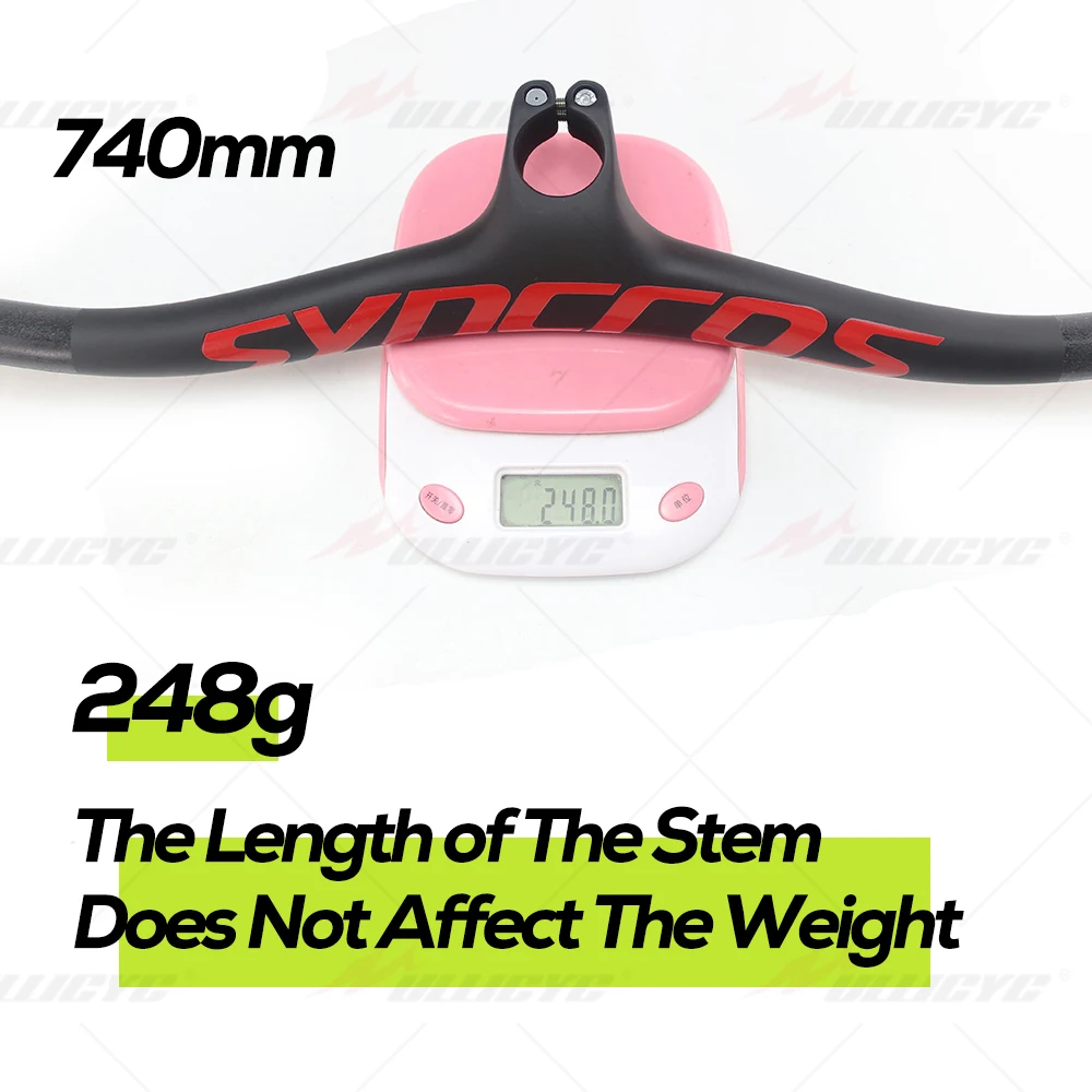 Bicycle Handlebar SYNCROS Carbon Fiber Mountain Integrated MTB Handlebar FRASER IC SL-8-17-25 Three Specifications Titanium Screws