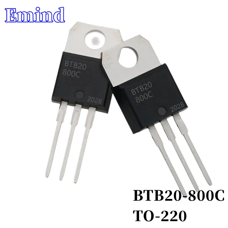 

20/50/100/200/500Pcs BTB20-800C BTB20 Triac 20A/800V TO-220 DIP Thyristor Large Chip