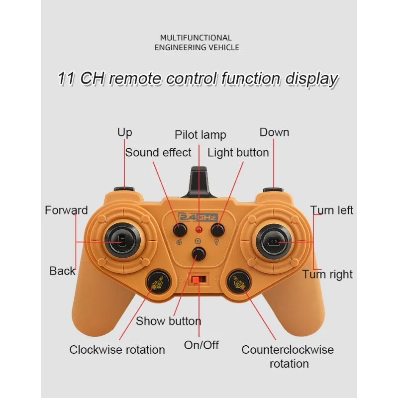 1:24 9CH RC Alloy Wywrotka Samochód Inżynieria Pojazd Wózek widłowy Ciężka koparka Zdalnie sterowany samochód Zabawki dla chłopców Prezenty dla dzieci 25 S76bdc7f3b7ef4eab8f1b6b595e220666E 1:24 9CH RC Alloy Wywrotka Samochód Inżynieria Pojazd Wózek widłowy Ciężka koparka Zdalnie sterowany samochód Zabawki dla chłopców Prezenty dla dzieci