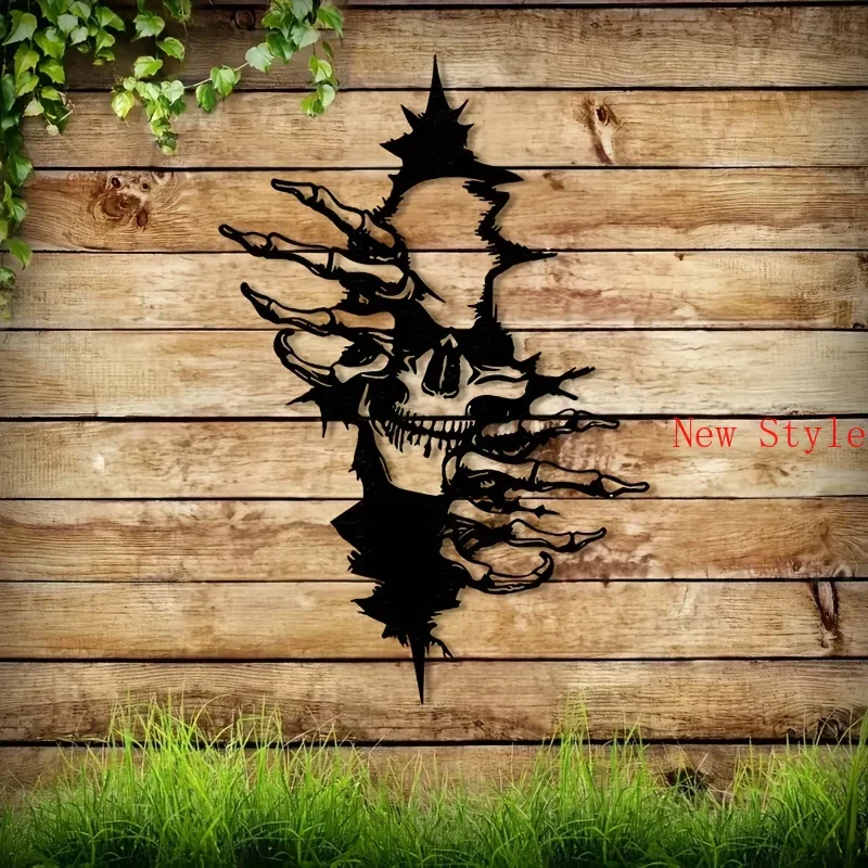 

Scary Skeleton Art Home Decor Metal Wall Hanging Decoration Halloween Decor Interior Outdoor Home Decor Modern Art Livingroom Ho