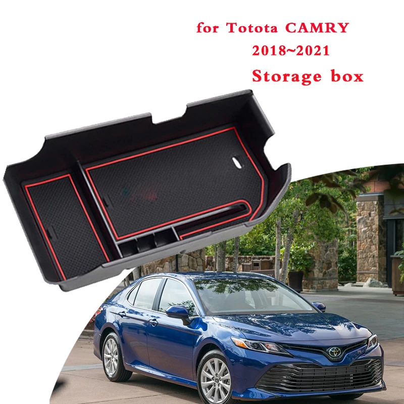 

Car Central Armrest Storage Box for Totota Camry Stowing Tidying 2018~2021 Arm Rest Case Center Console Organizer Tray Accessory