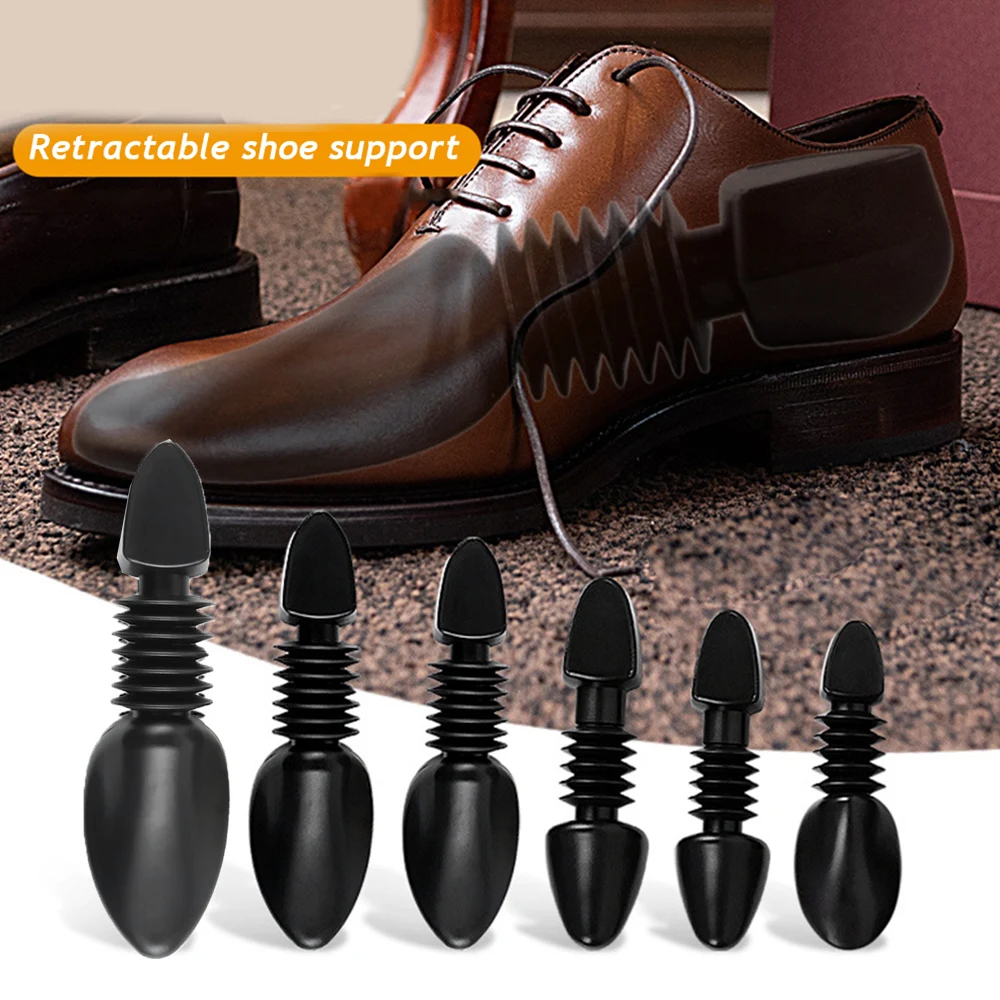 

New High Quality 1 Pair Plastic Shoe Tree Shaper Shapes Stretcher Adjustable For Women Men Unisex Fashion Black Shoe Trees