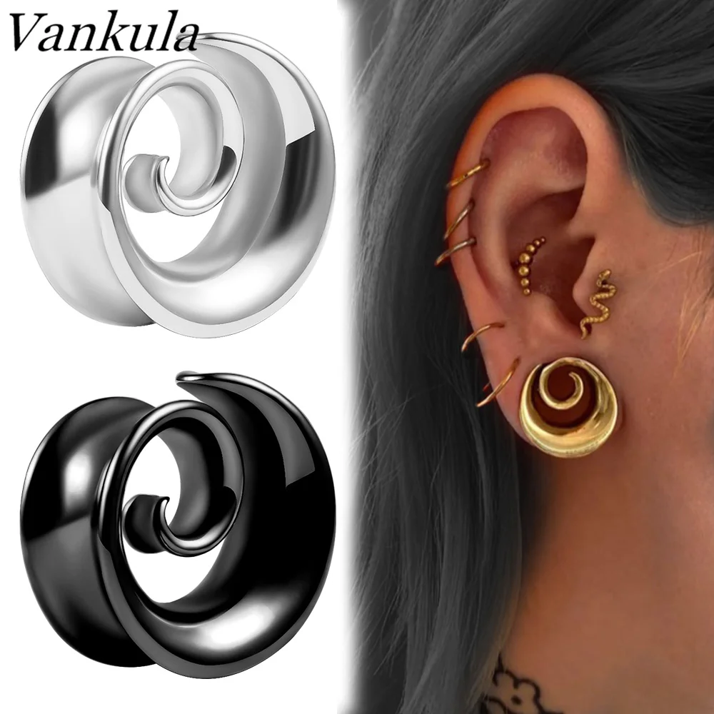 Spiral Saddle Plugs Hangers Spiral Ear Gauges Plugs Vankula