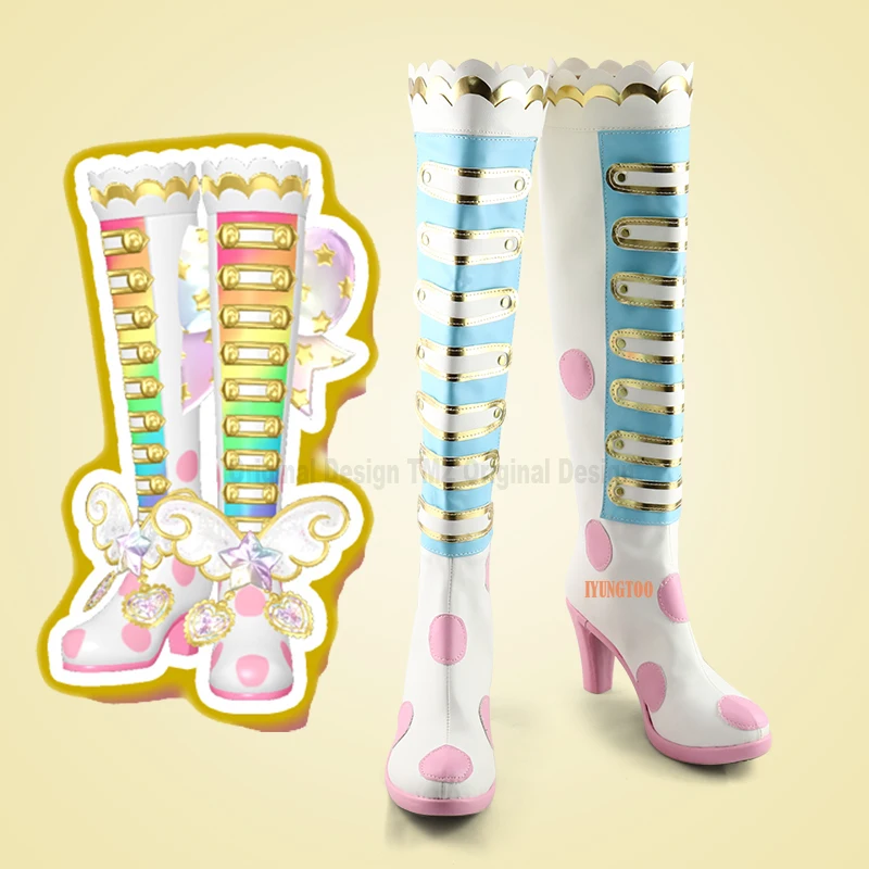 

Pripara Yumekawa Yui Characters Anime Costume Prop Cosplay Shoes Boots