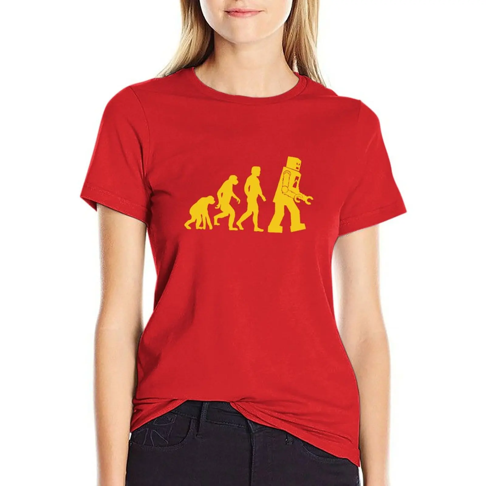 Robot Evolution T-Shirt T-Shirt Dress For Women Long New Edition T-Shirt Per Donna T-Shirt Donna