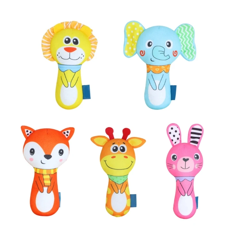 

14cm Cartoon Animal Rattle Plush 5.51 Inches Soft Animal Shape Stuffed Rattle Toddler Children Appease Sleeping Gift Dropship