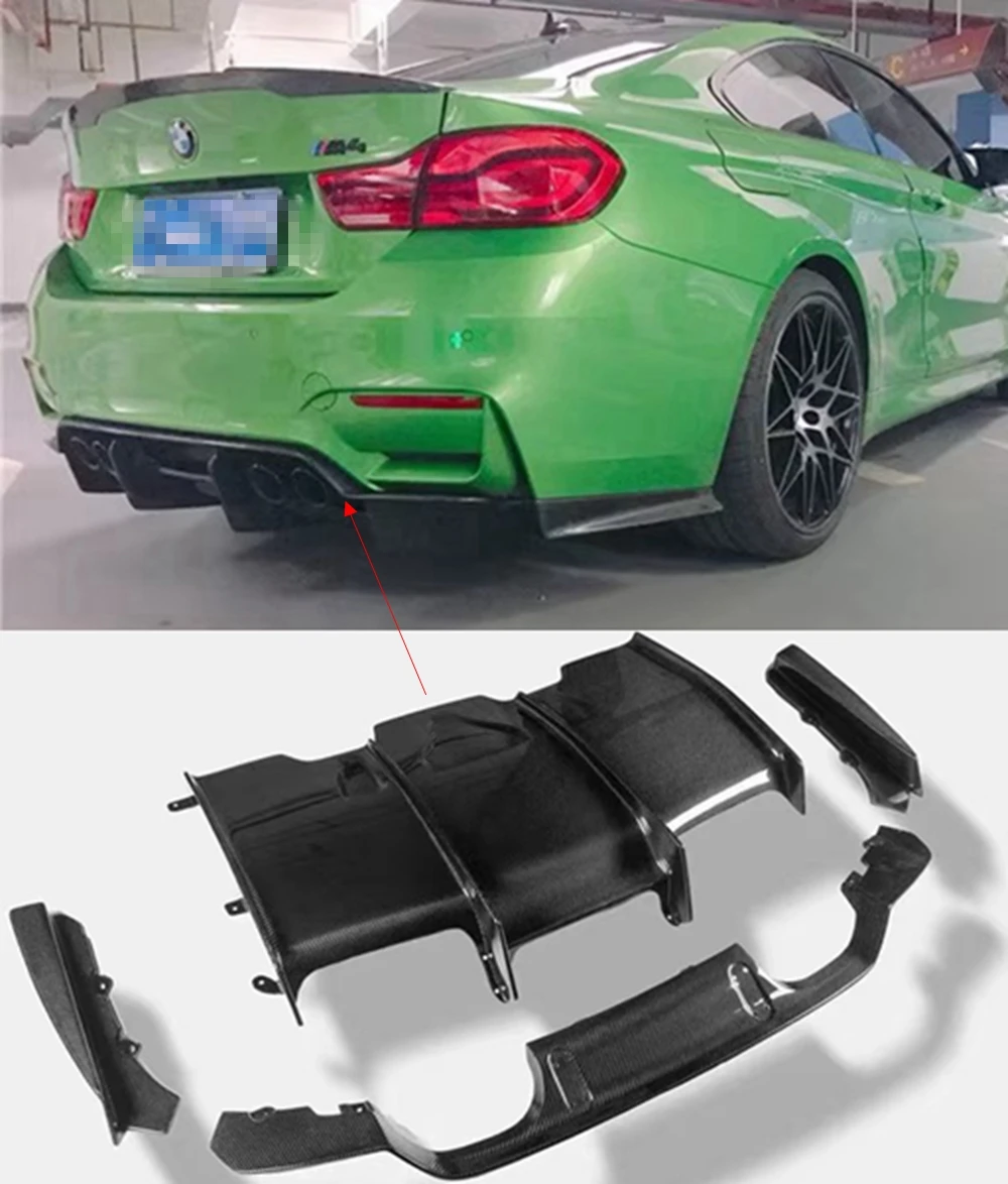 

Для BMW F80 M3 F82 F83 M4 2014-2018 углеродное волокно PSM стиль задний диффузор бампер разветвители спойлер Защитная противоскользящая пластина