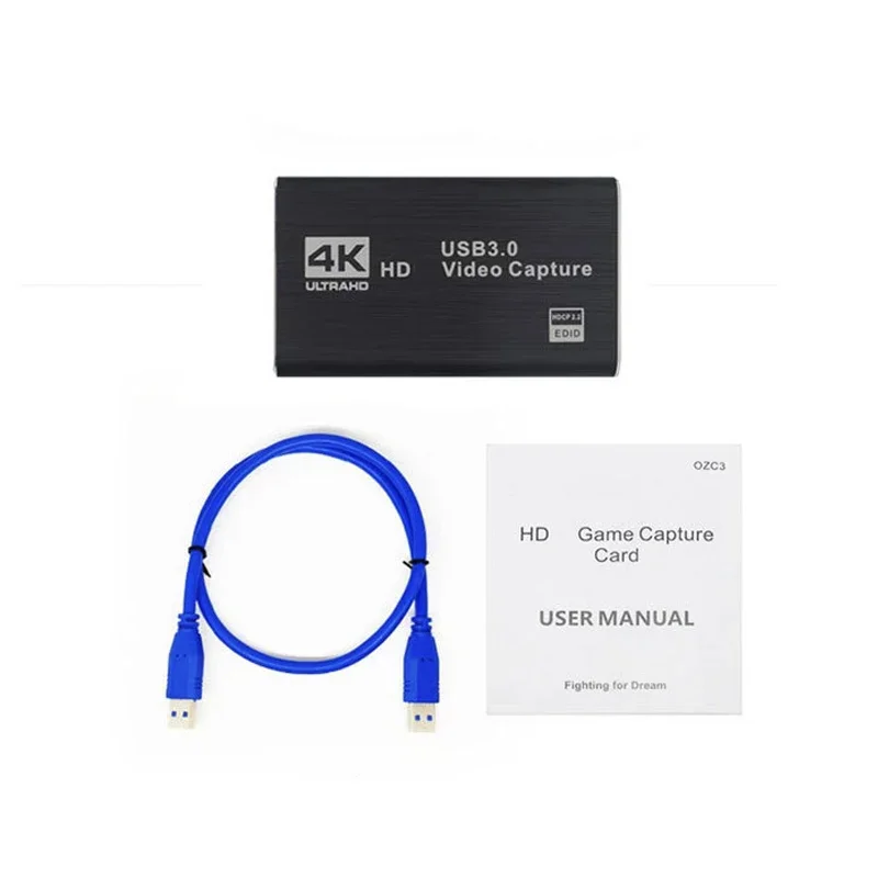 Ultra HD 4K Video Capture Card - HDMI-Compatible 1080P 60Hz Video Recorder for Game Recording & Live Streaming