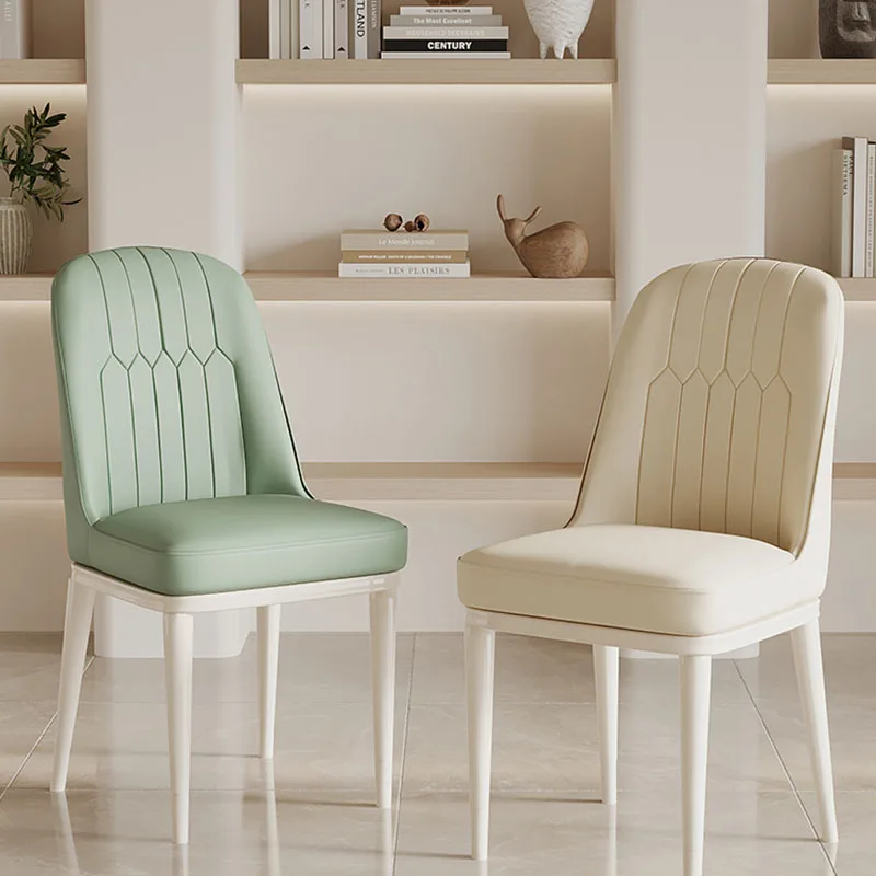 

White Armless Dinning Chair Minimalist Kawaii Leather Room Dinning Chair Mobile Kids Party Sillas Para Comedor Home Furniture
