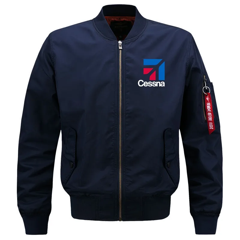 Streetwear Outdoor Military Aviation Pilots Cessna Ma1 Bomber Flight Jacket Coats for Men Casual Baseball Jacket Top 2