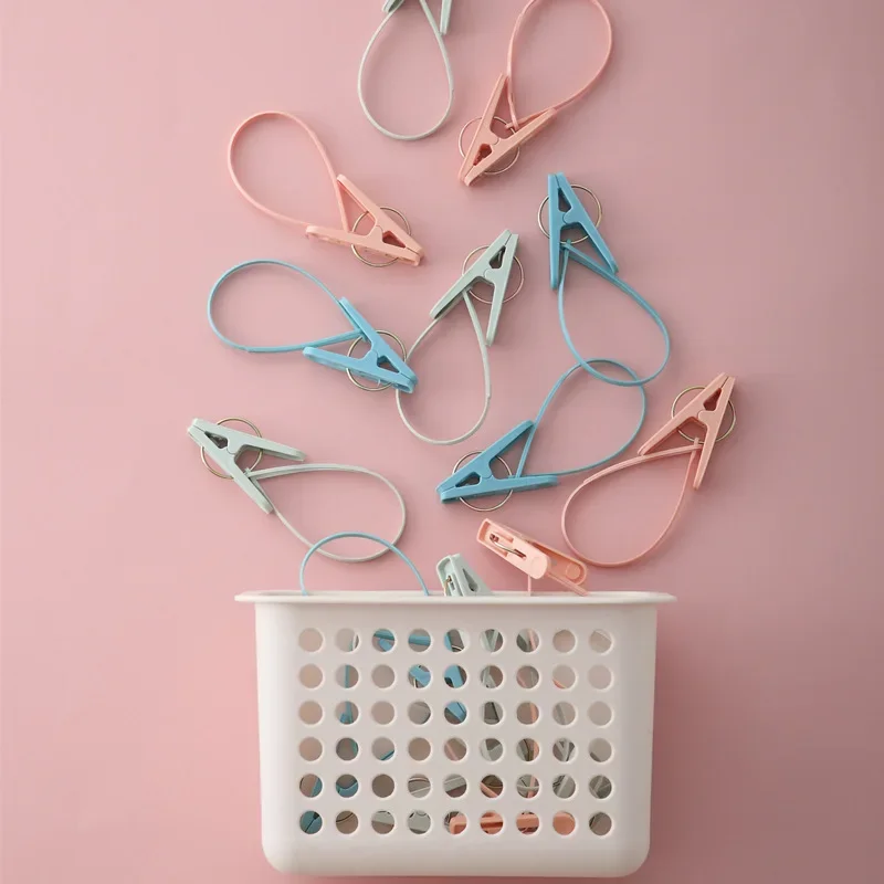 1/5/10pcs Plastic Laundry Clip Windproof Clothespins Portable Bra Socks Hanger Hook Quilt Clothing Clip Hanging Rope Clothes Peg 5